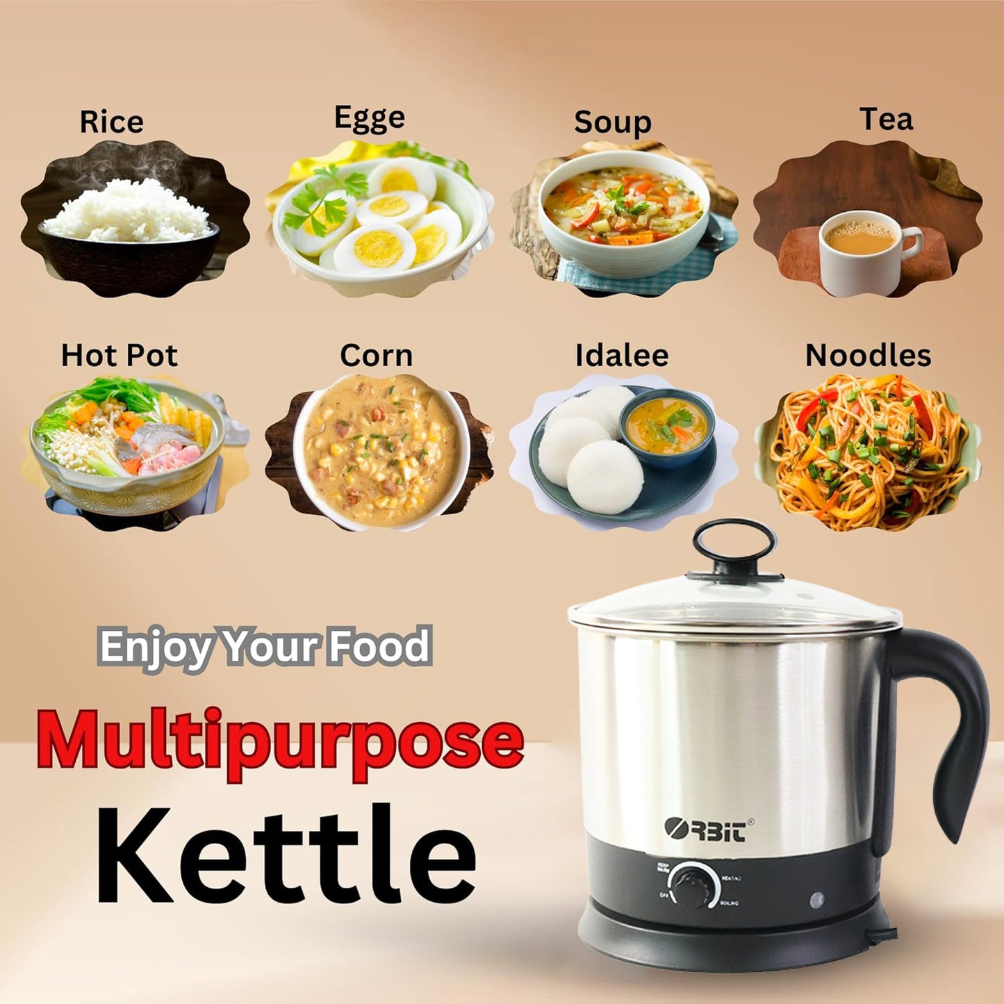 Orbit Electric Idli Cooker And Steamer - 650w - warehousetech13