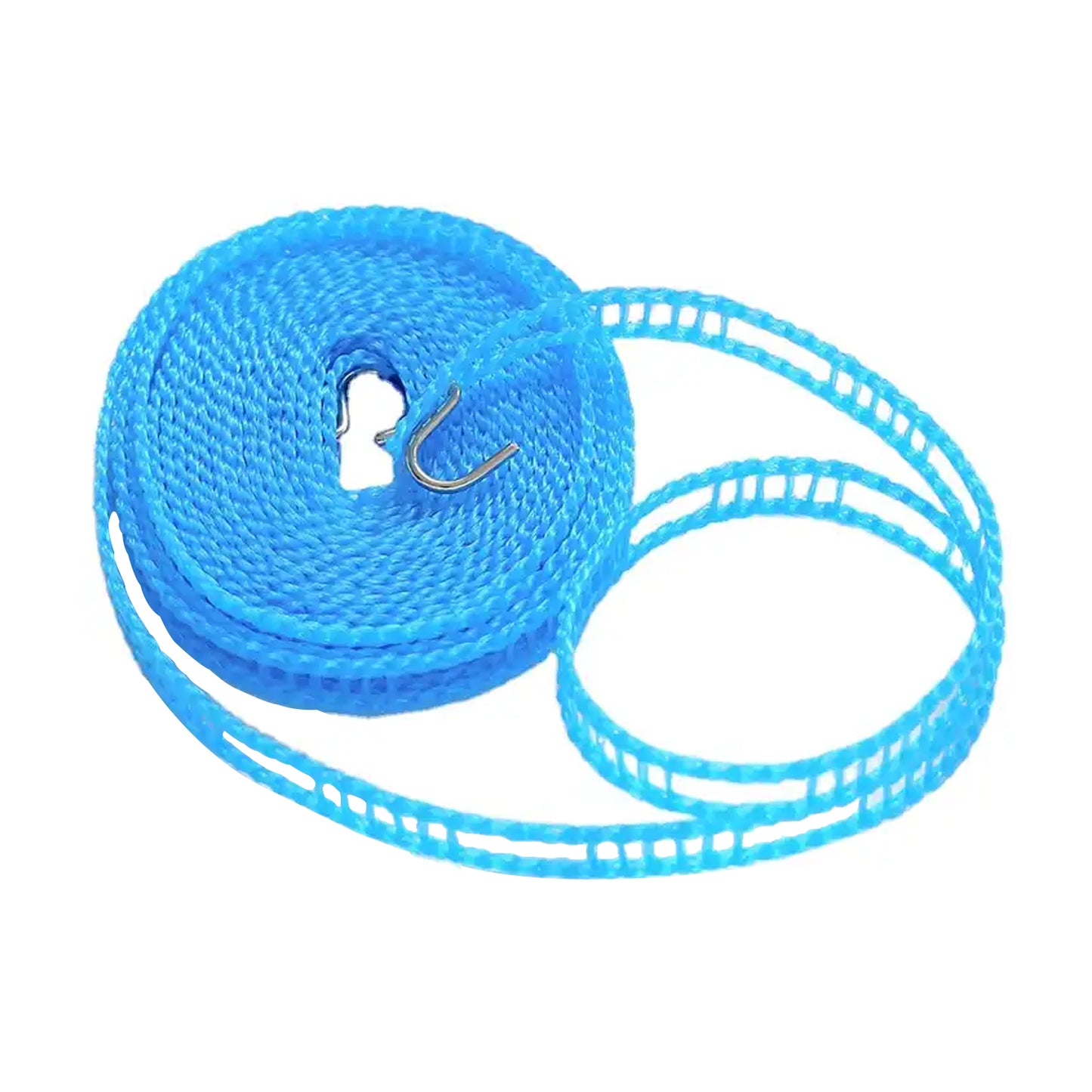 8861 3 Meters Windprood Anti-slip Clothes Washing Line Drying Nylon Rope With Hooks Durable Camping Clothesline Portable Clothes Drying Line Indoor Outdoor Laundry Storage For Travel Home Use (3 Mtr.) - warehousetech13