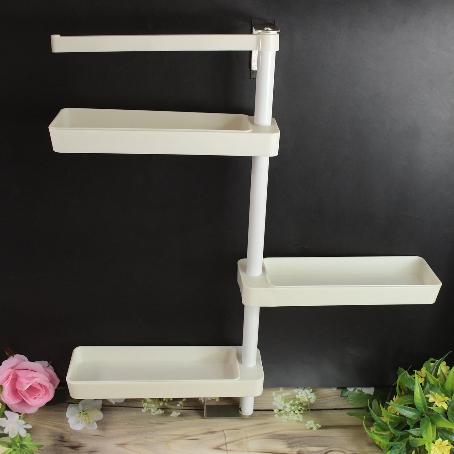 Kitchen Rotating Shelf Storage Racks Multipurpose Adjustable (1 Set) - warehousetech13