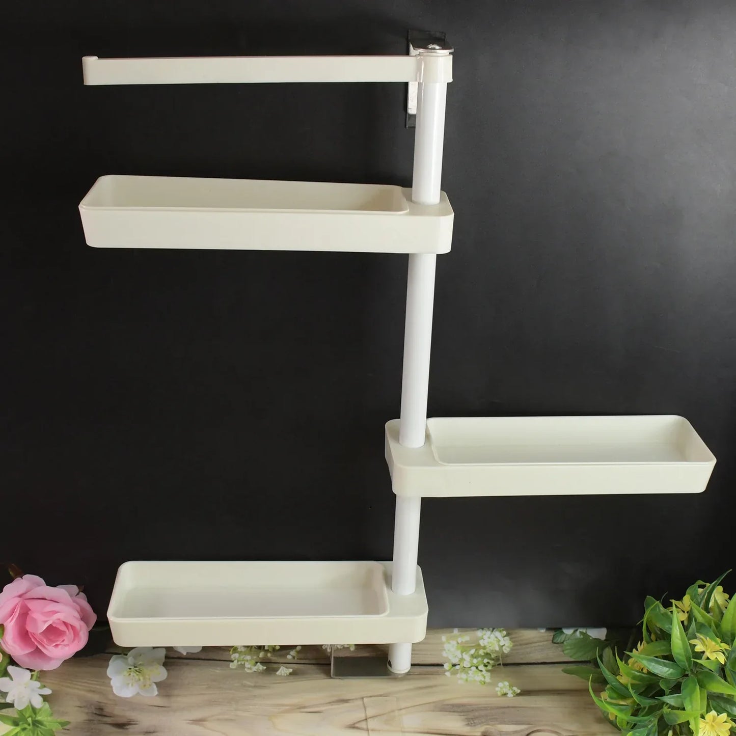 Kitchen Rotating Shelf Storage Racks Multipurpose Adjustable (1 Set) - warehousetech13