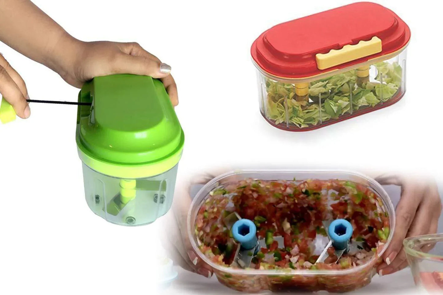 0071 Plastic Vegetable Chopper (1000 Ml) - warehousetech13