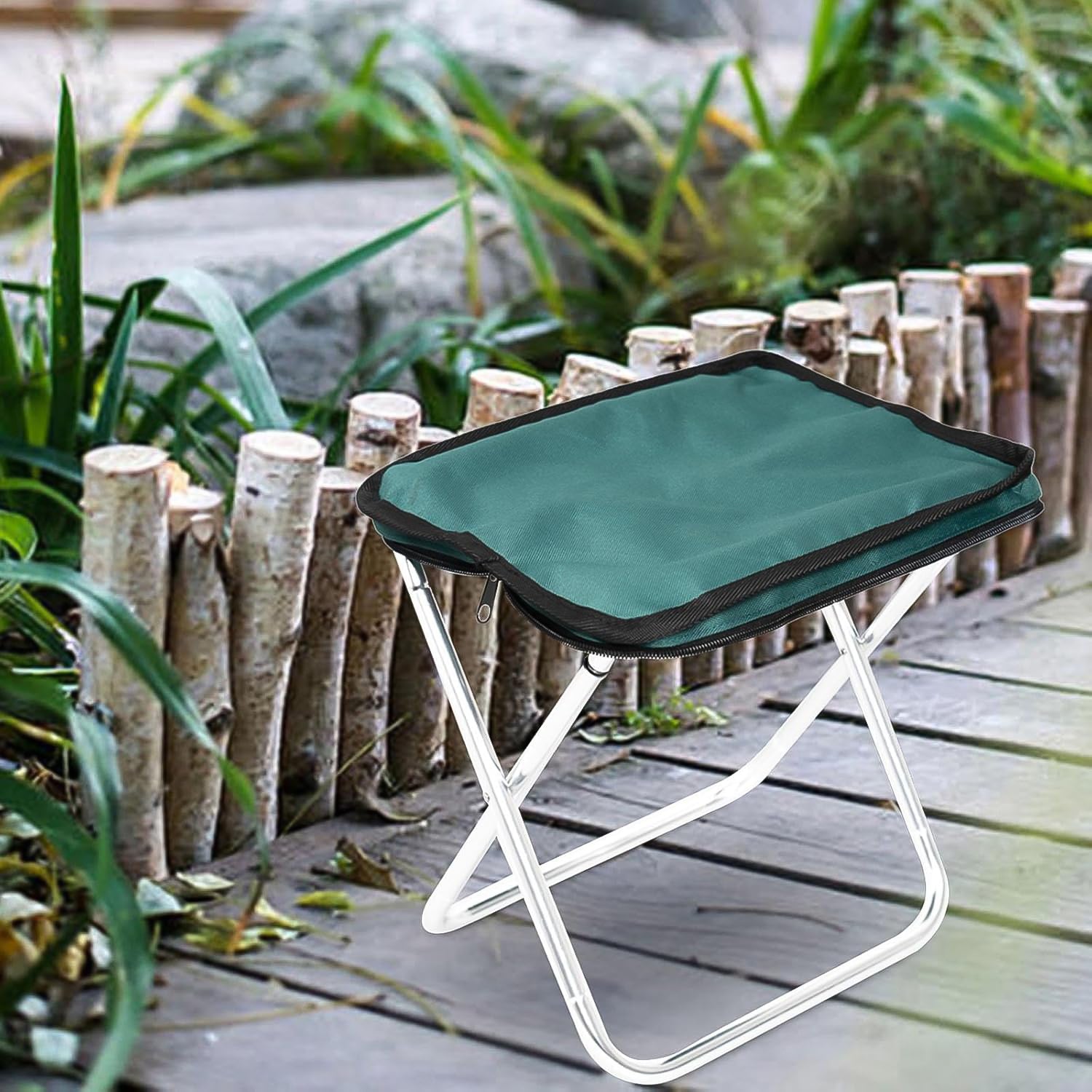 Folding Camping Stool Collapsible Camp Stool Portable Seat Travel Little Stools (1 Pc) - warehousetech13