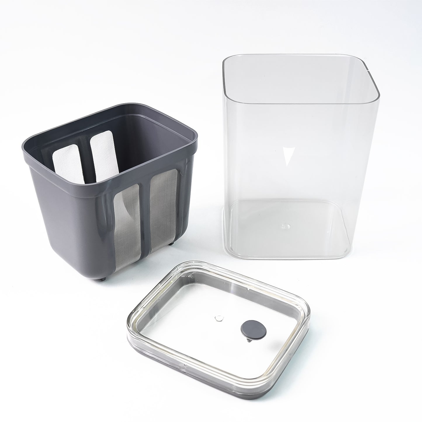 2 In 1 Multifunctional Yogurt Strainer With Storage Container 1400 Ml (1 Set) - warehousetech13