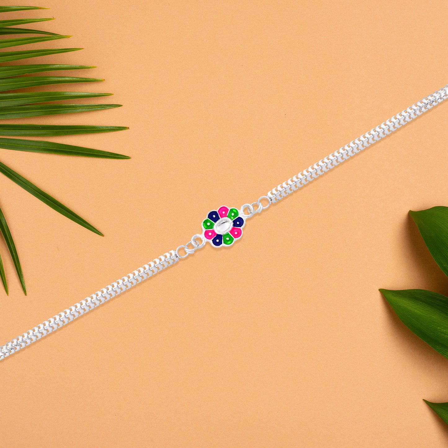 Color Full Flower Rakhi - warehousetech13