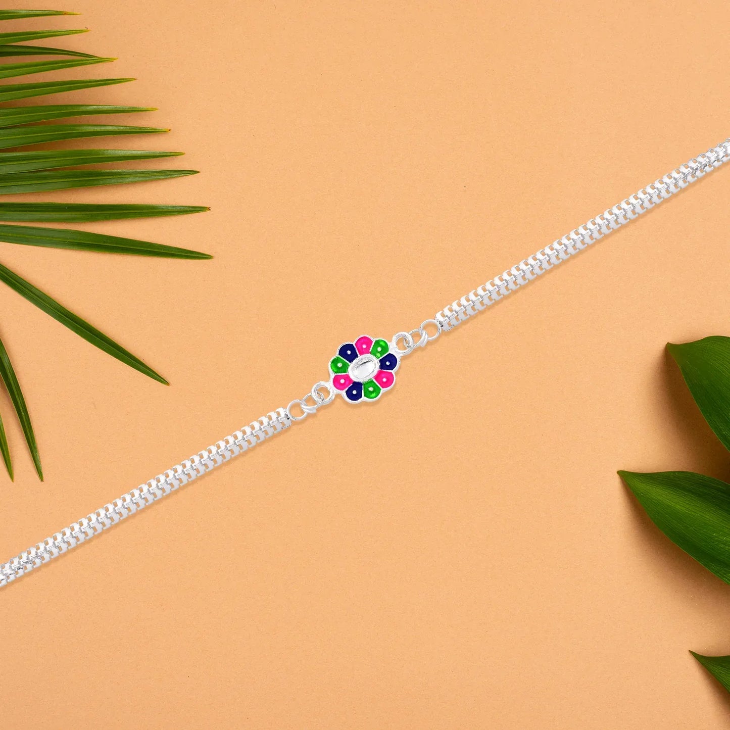 Color Full Flower Rakhi - warehousetech13