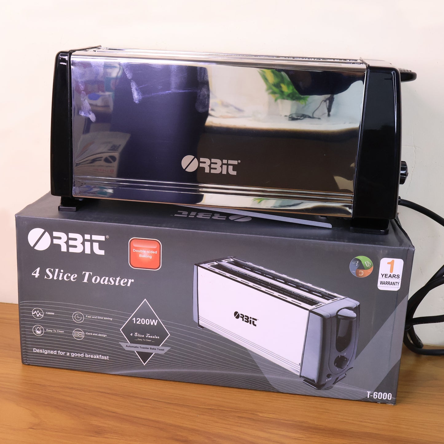 Orbit Adjustable Pop-up Toaster - 1200w - warehousetech13