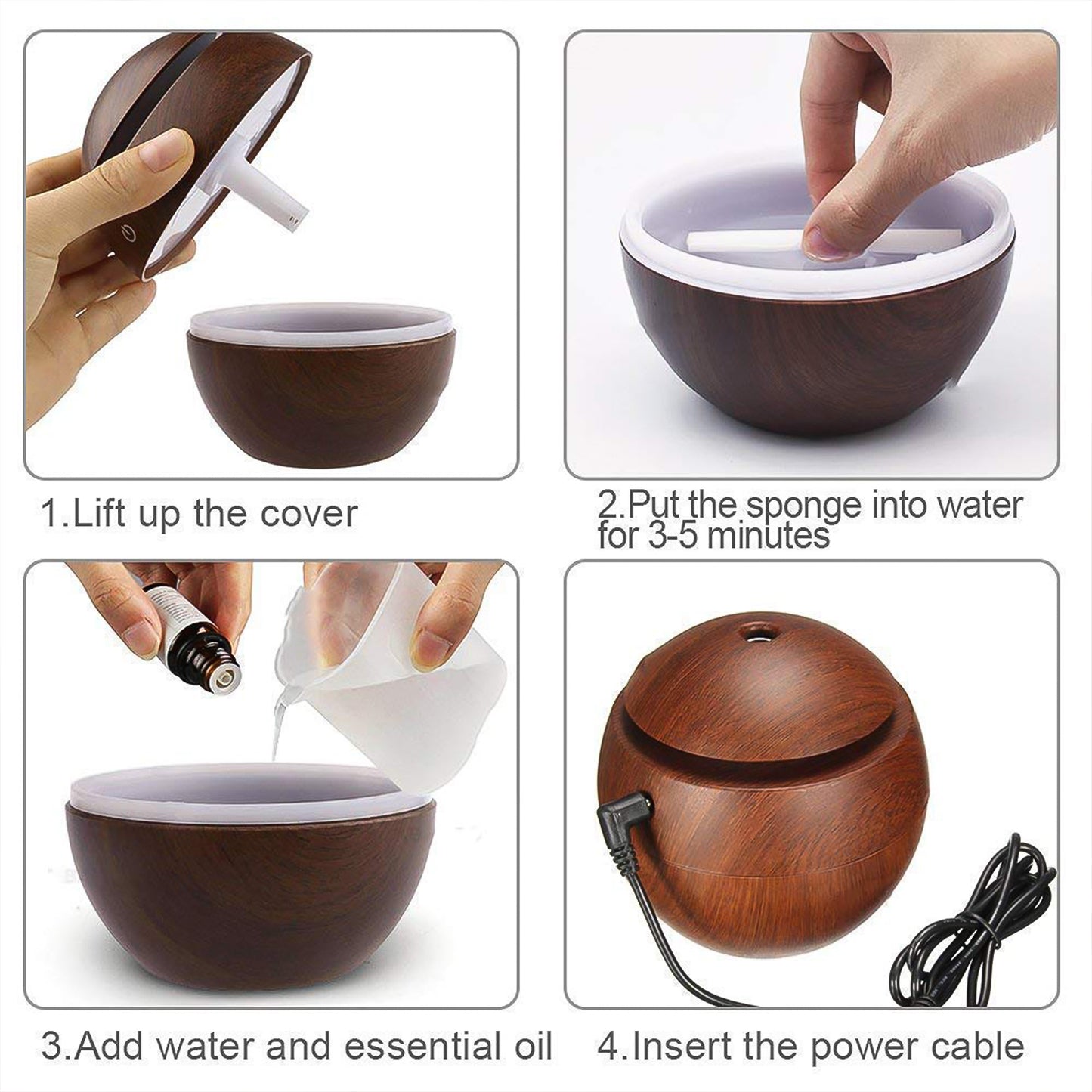 Ultrasonic Aromatherapy Humidifier Usb Desktop (130 Ml 1 Pc) - warehousetech13