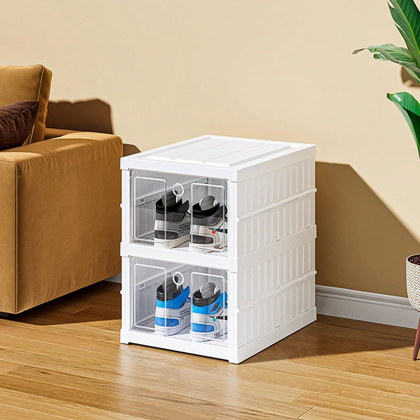 Stackable Multifunctional Storage For Clothes Foldable Drawer Shelf Basket Utility Cart Rack Storage Organizer Cart For Kitchen Pantry Closet Bedroom Bathroom Laundry (2 Layer 1 Pc) - warehousetech13