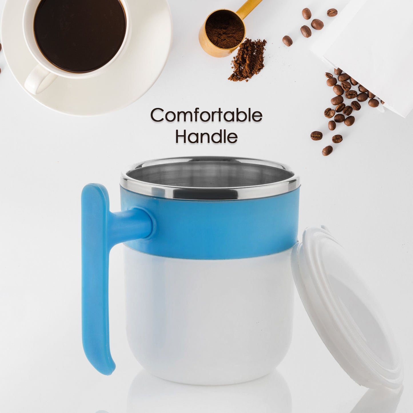 Stainless Steel Lid Cover Hot Coffeetea Mug Hot Insulated Double Wall Stainless Steel Coffee And Milk Cup With Lid - Coffee Cup (1 Pc ) - warehousetech13