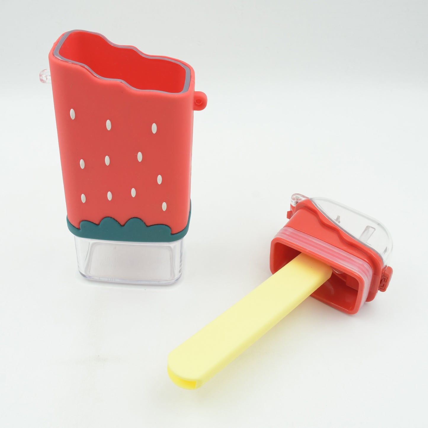 Portable Cute Water Bottle For Kids Unique Ice Cream Shape Plastic Kettle With Straw Adjustable Shoulder Strap Bpa Free Leakproof (300 Ml) - warehousetech13