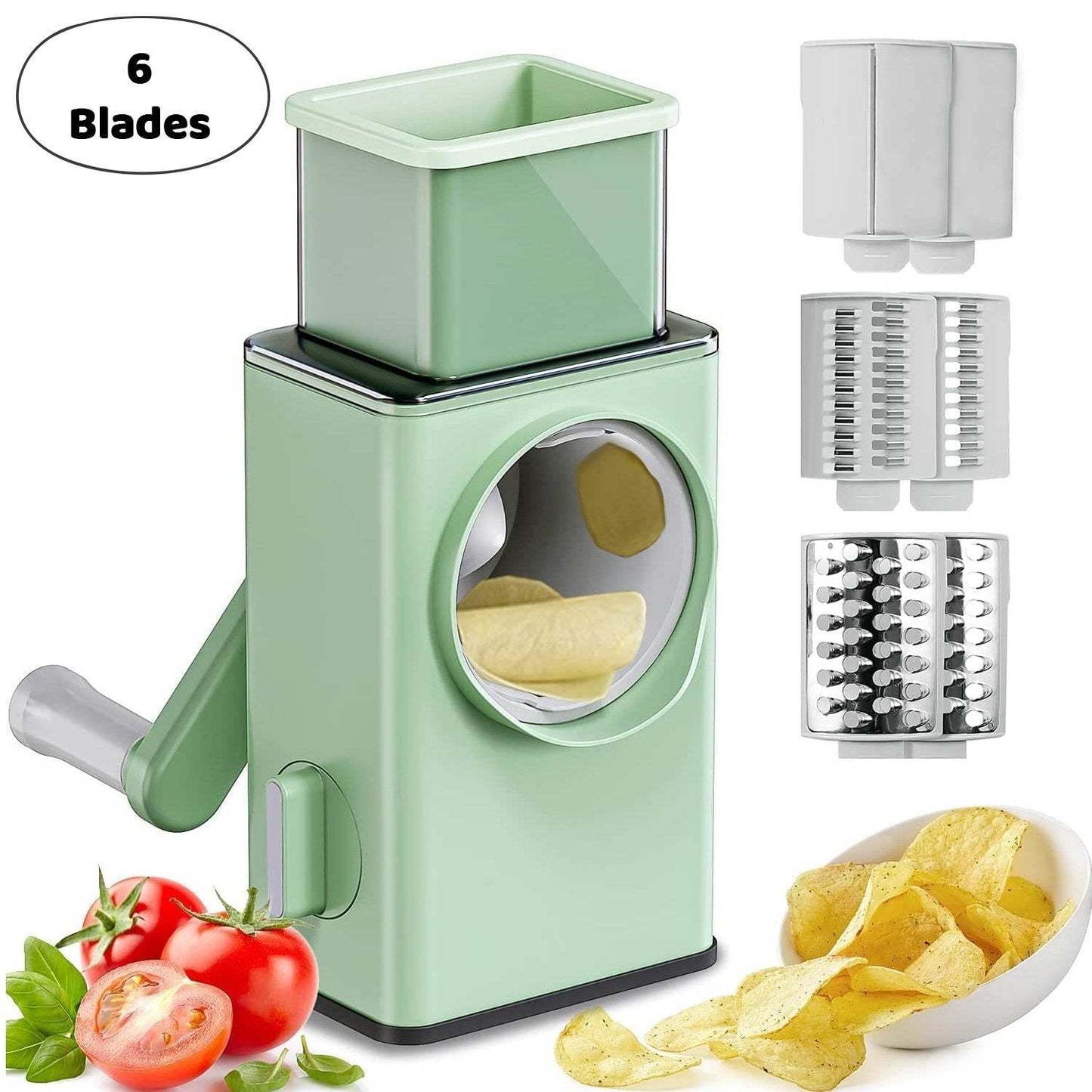 Stainless Steel Vegetable Chopper Veg Chopper And Dicer With 6 Blades - warehousetech13