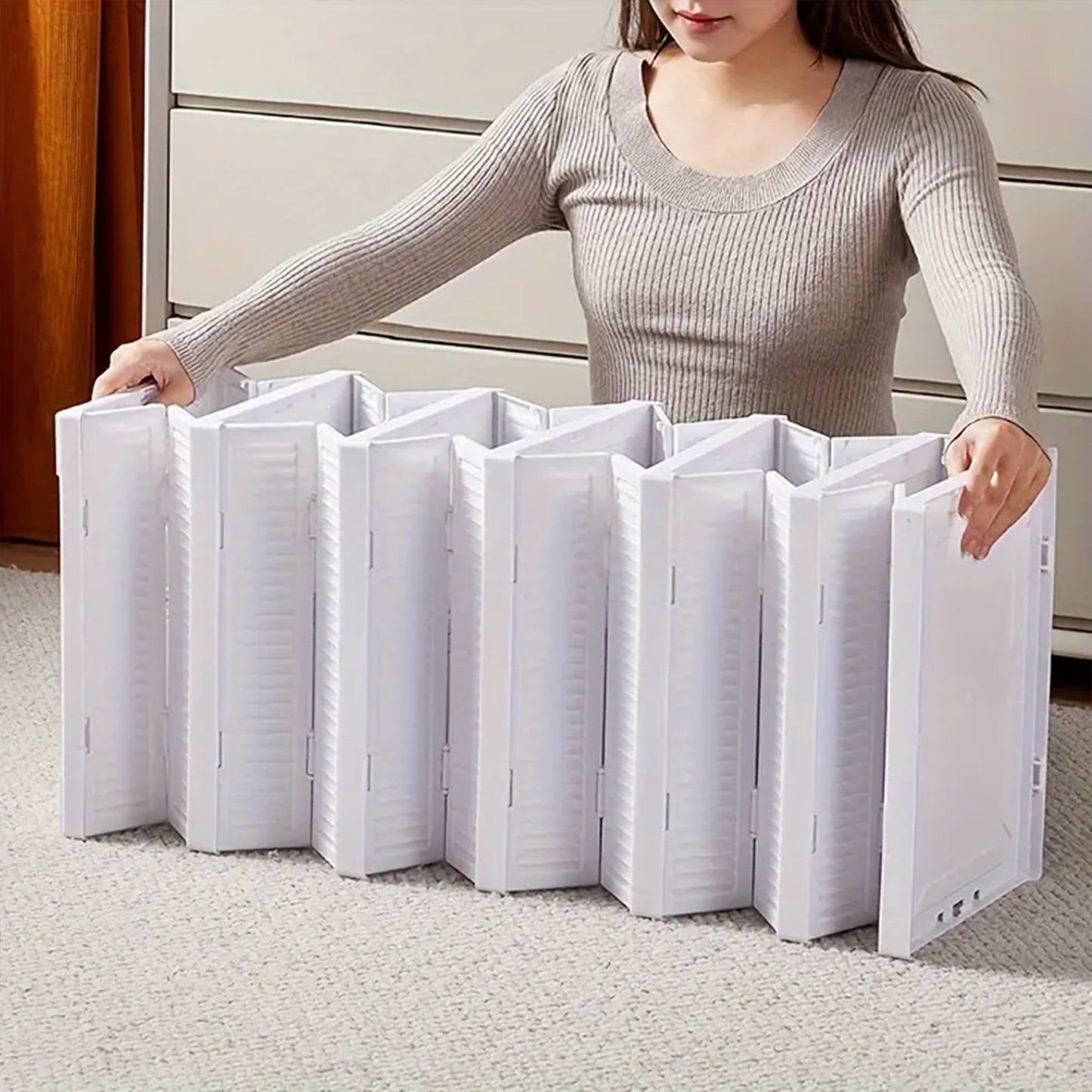 Stackable Multifunctional Storage For Clothes Foldable Drawer Shelf Basket Utility Cart Rack Storage Organizer Cart For Kitchen Pantry Closet Bedroom Bathroom Laundry (5 Layer 1 Pc) - warehousetech13