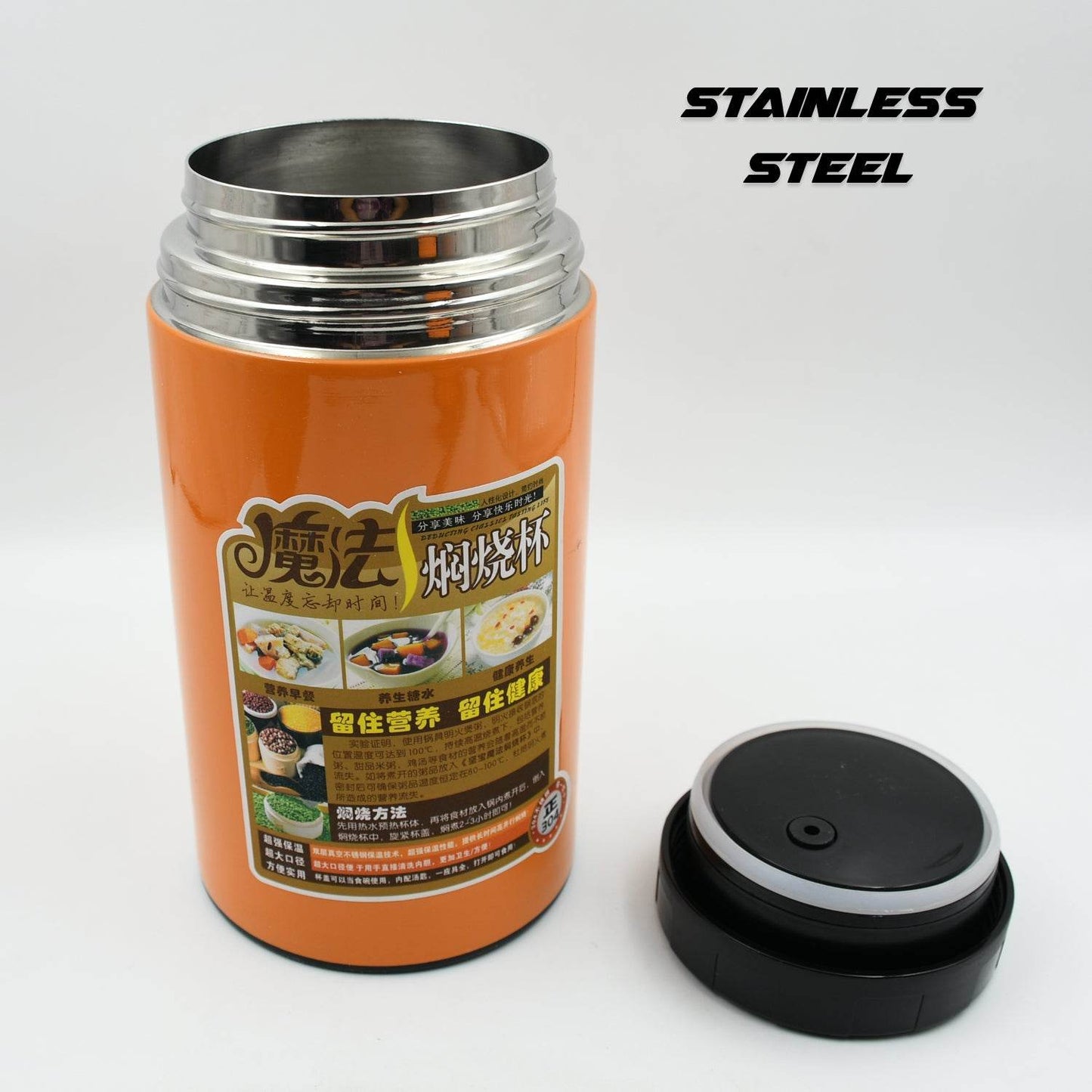 Stainless Steel Water Bottle With Foldable Spoon Handle Easy To Carry Leak Proof (1000 Ml) - warehousetech13