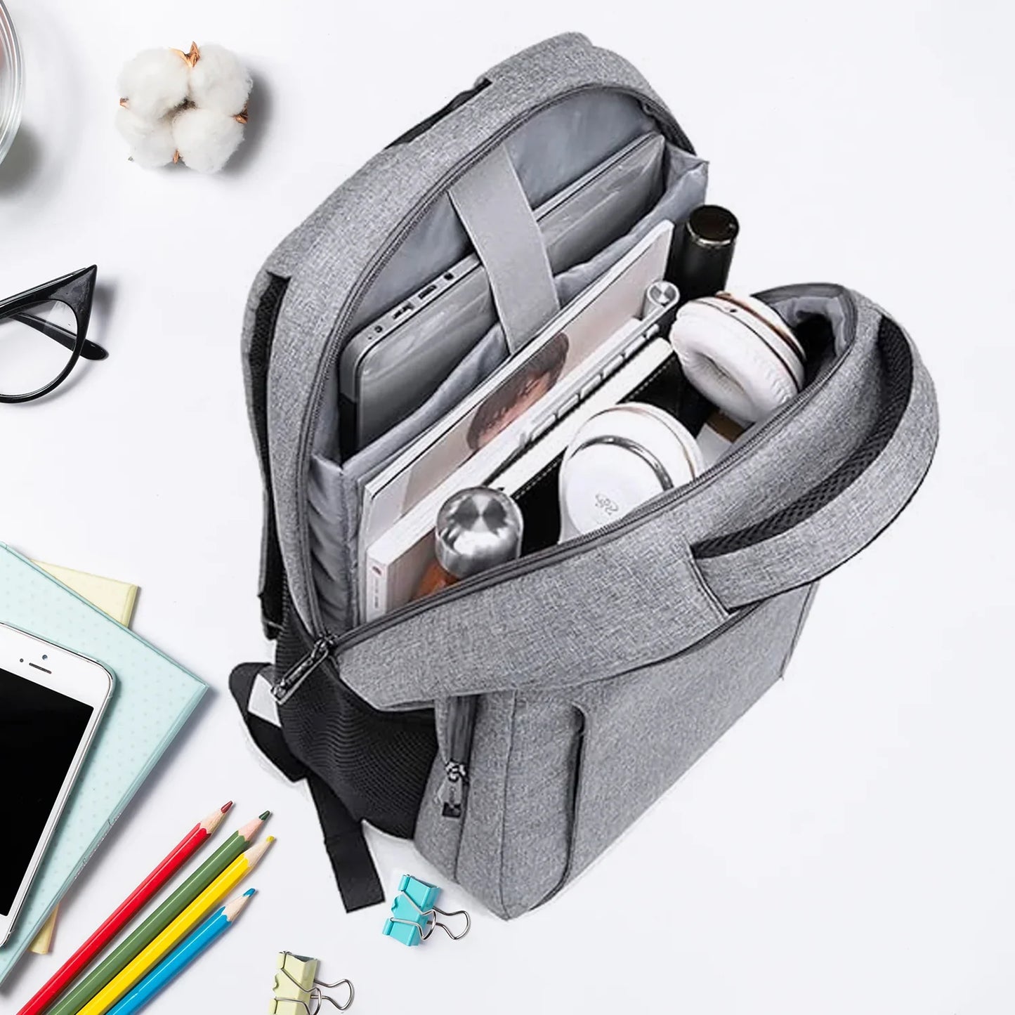12553 Laptop Bag With Adjustable Shoulder Strap Storage Pockets Lightweight Water-resistant Travel-friendly Bag Office Bag School Bag College Bag Business Bag - warehousetech13