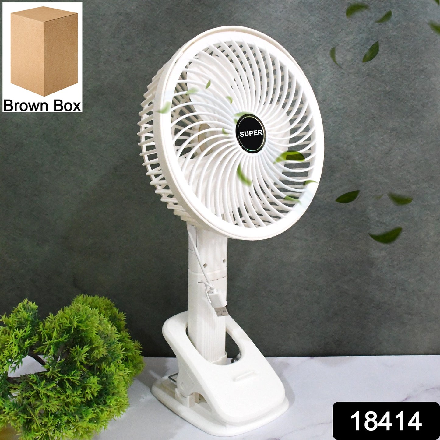 Multifunctional Usb Desk Fan Clipped Fan (1 Pc With Brown Box) - warehousetech13