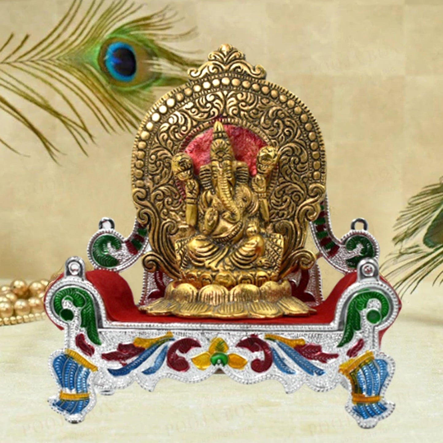 2711 Big Singhasan Bal Gopal Used In All Kinds Of Household And Official Places For Placing Gods Sculpture Over It. - warehousetech13