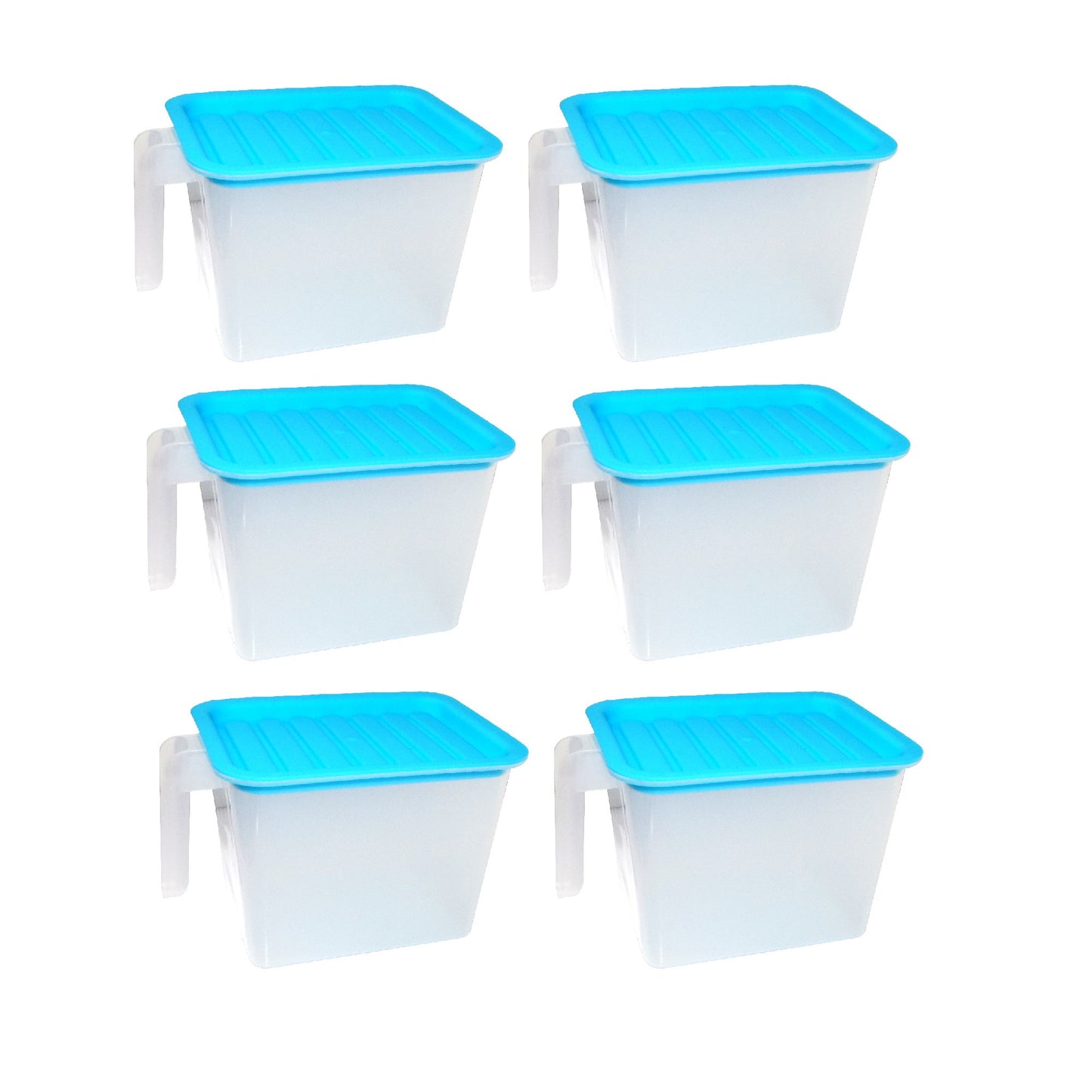 Air Tight Unbreakable Big Size 1100 Ml Square Shape Kitchen Storage Container (Set Of 6) - warehousetech13