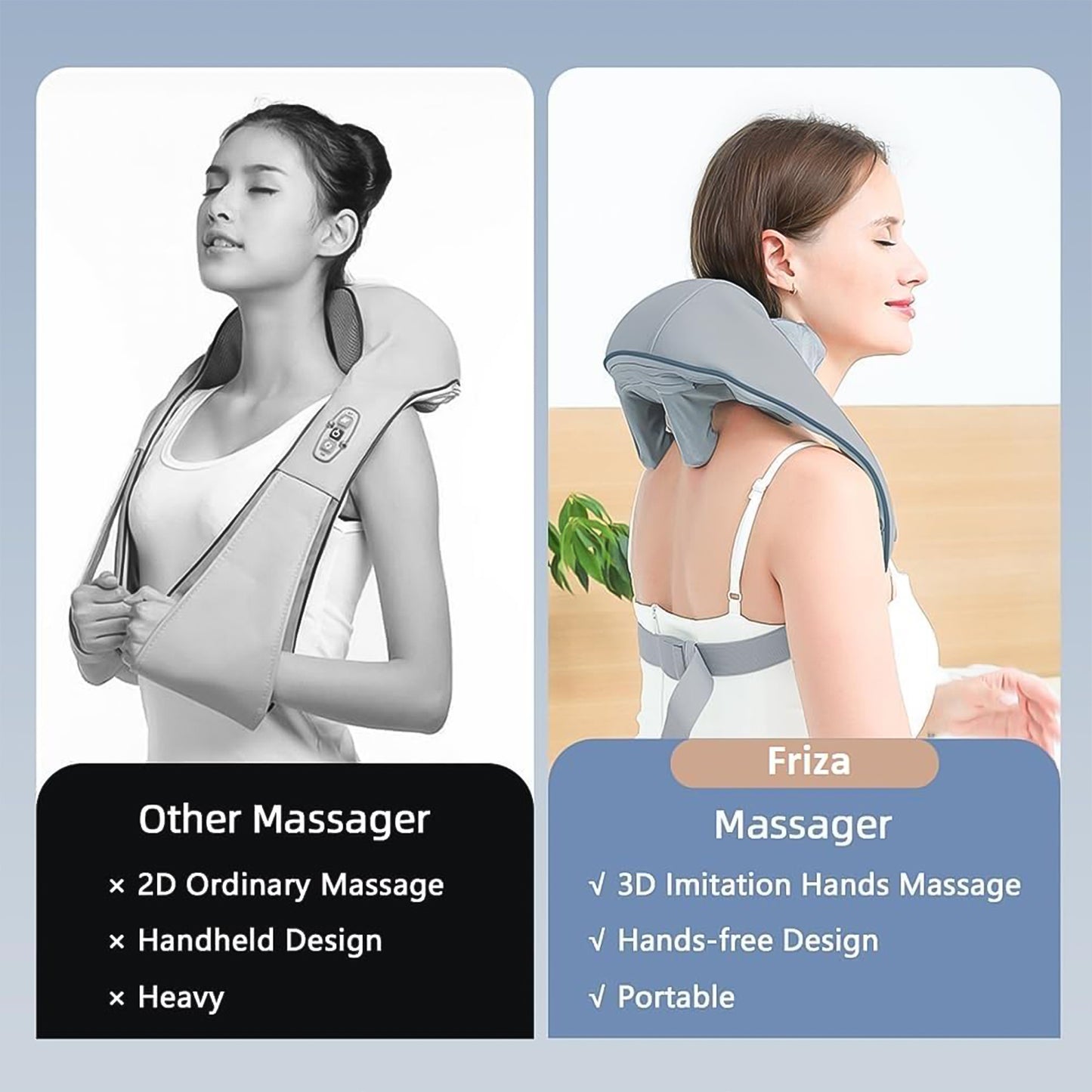 Neck Shoulder Massagers With Heat Electric Rechargeable (1 Pc) - warehousetech13