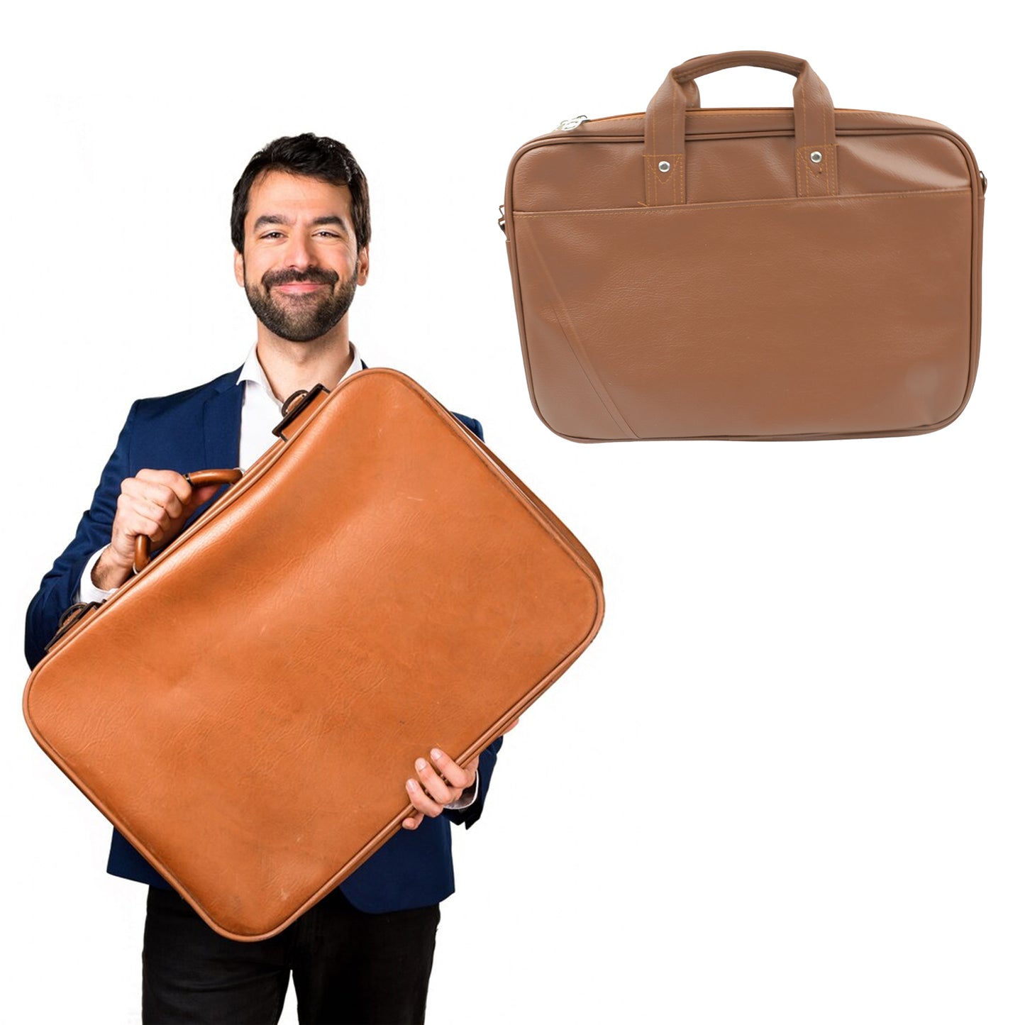 12573 Multipurpose Bag Shoulder Side Bag Office Laptop Faux Leather Executive Formal Laptop Macbook Messenger Office Travel Business Shoulder Hand Sling Bag For Men Women With Multiple Compartments - warehousetech13