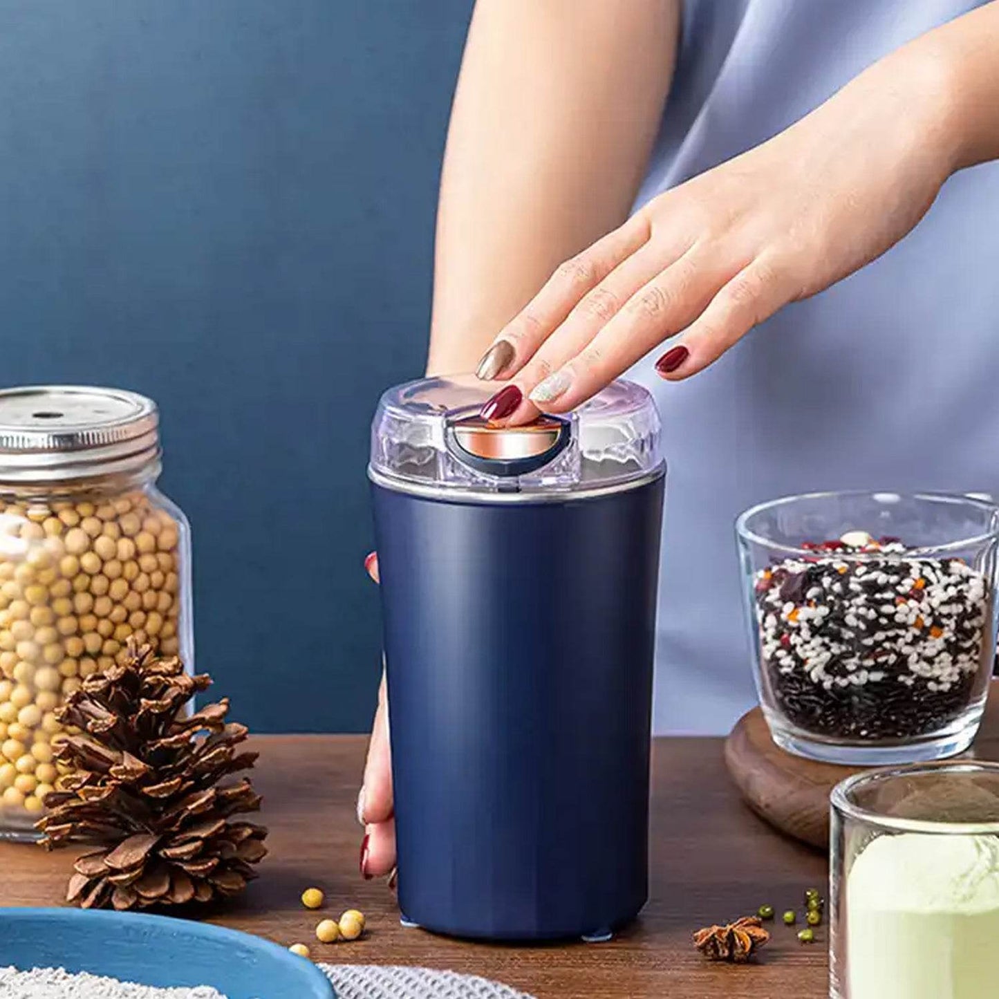 Mini Mixer Small Blander Power Full Mini Grinder Electric Coffee Bean Grinder - warehousetech13