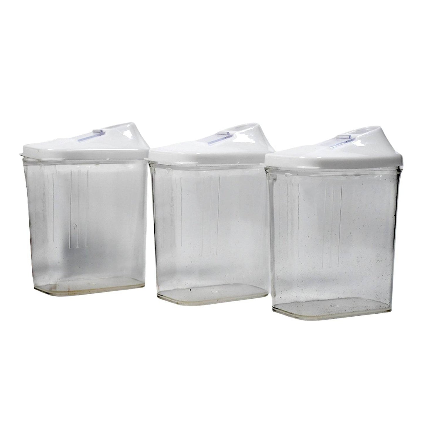 Kitchen Storage Jars Container Set 3pc Transparent Jar Set For Home Kitchen Use - warehousetech13
