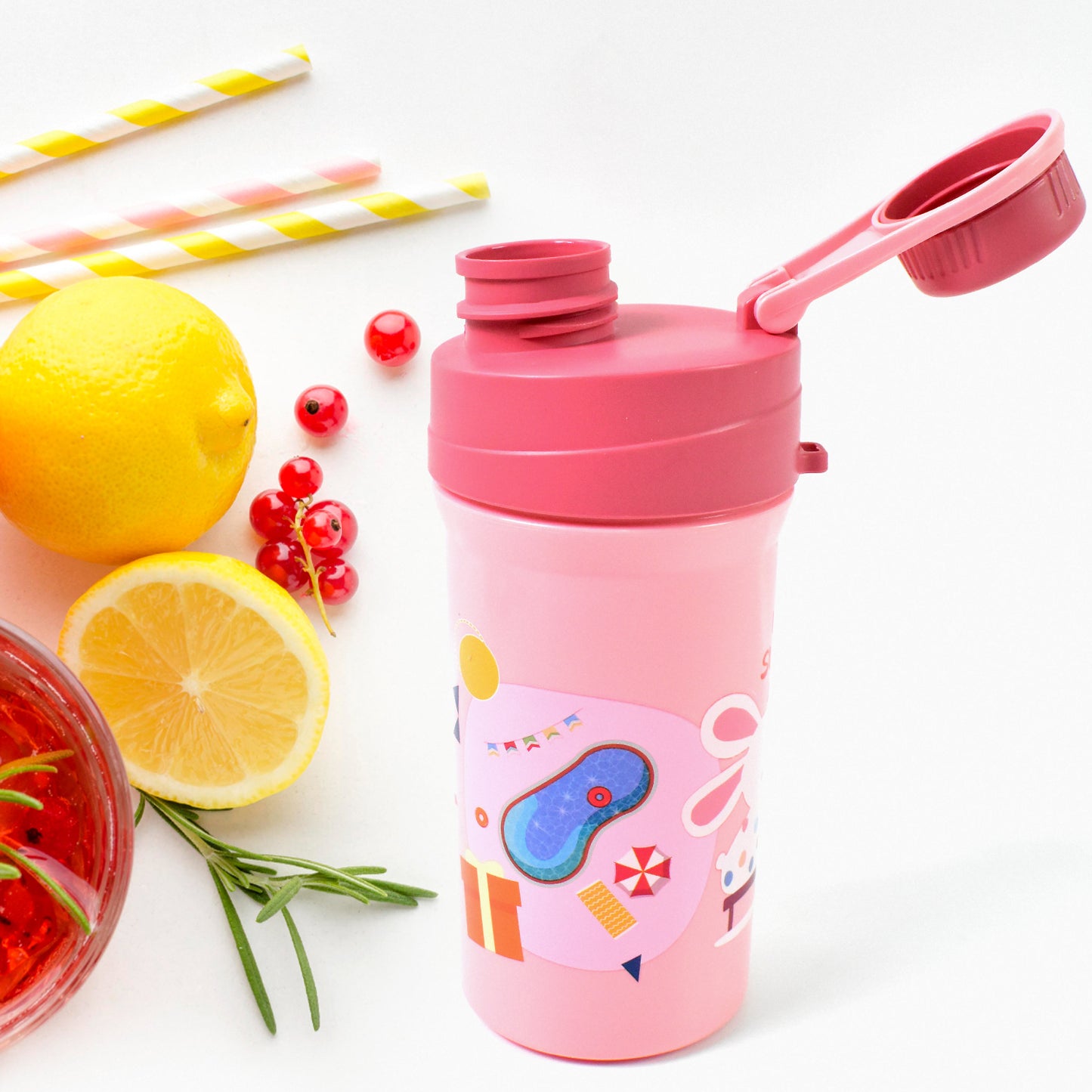 Plastic Lunch Box Leak Proof 2 Compartment With Bottle And Fork (1 Set Mix Color) - warehousetech13