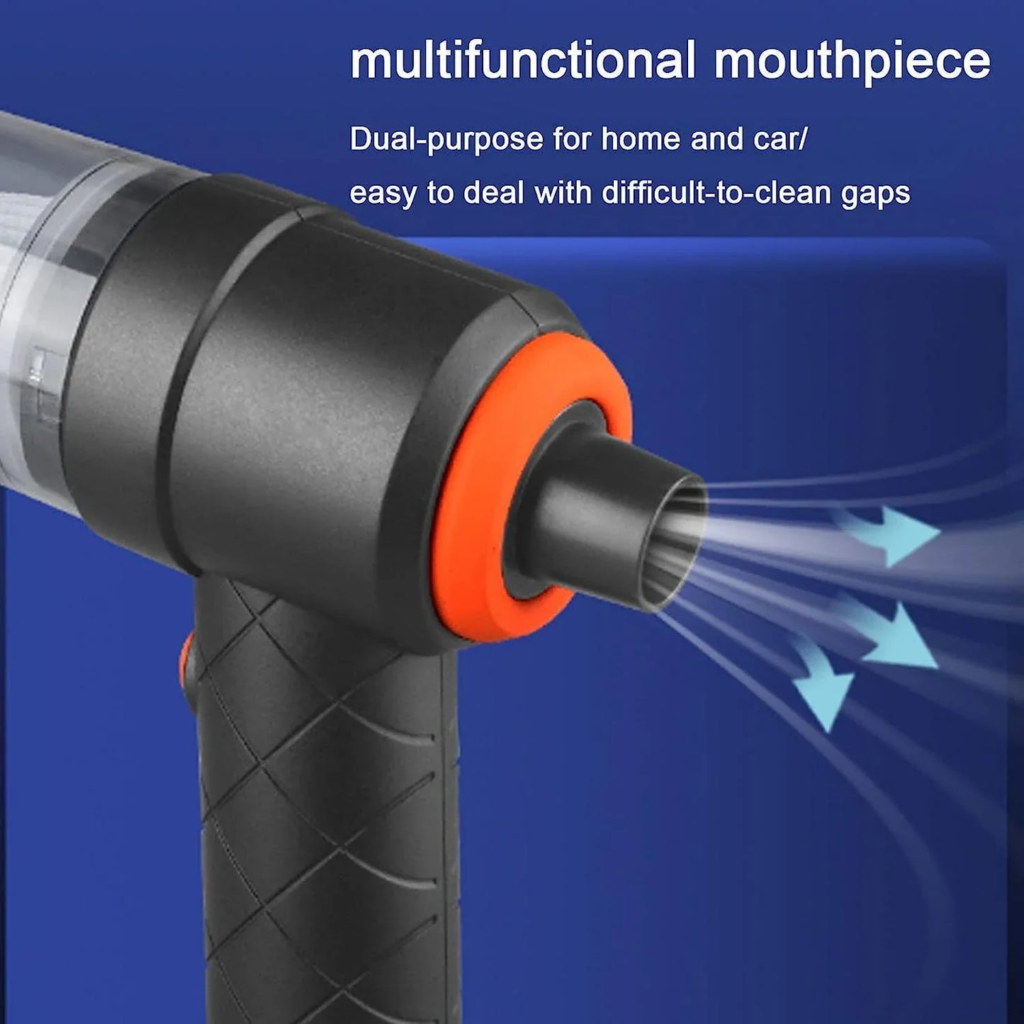 0390 Vacuum Cleaner Dust Collection 2 In 1 Car Vacuum Cleaner High-power Handheld Wireless Vacuum Cleaner Home Car Dual-use Portable Usb Rechargeable Mini Car Vacuum For Vehicle Home And Office - warehousetech13