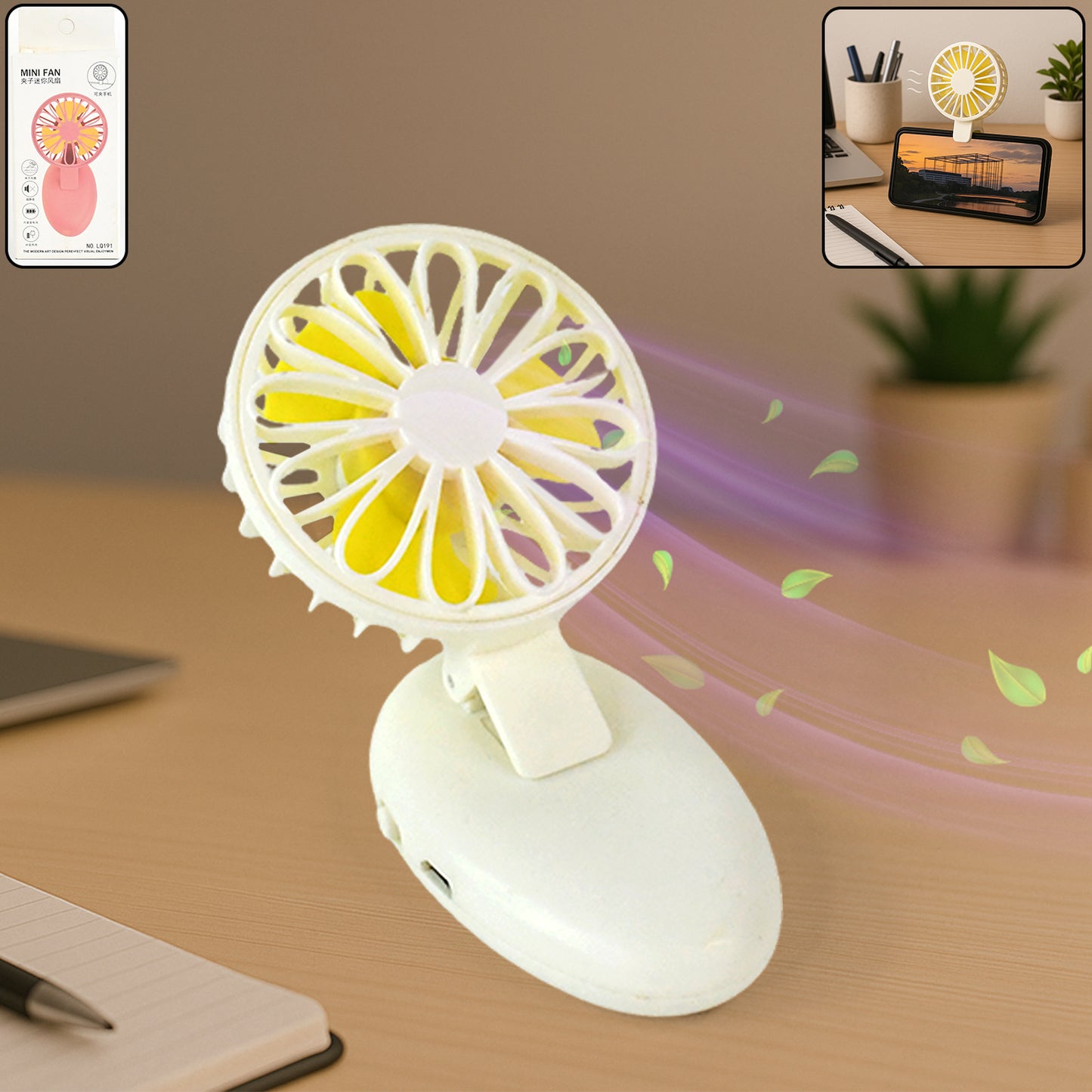 17708 Mini Usb Handheld Fan Portable Rechargeable Mini Fan For Home Office Travel And Outdoor Use (1 Pc) - warehousetech13