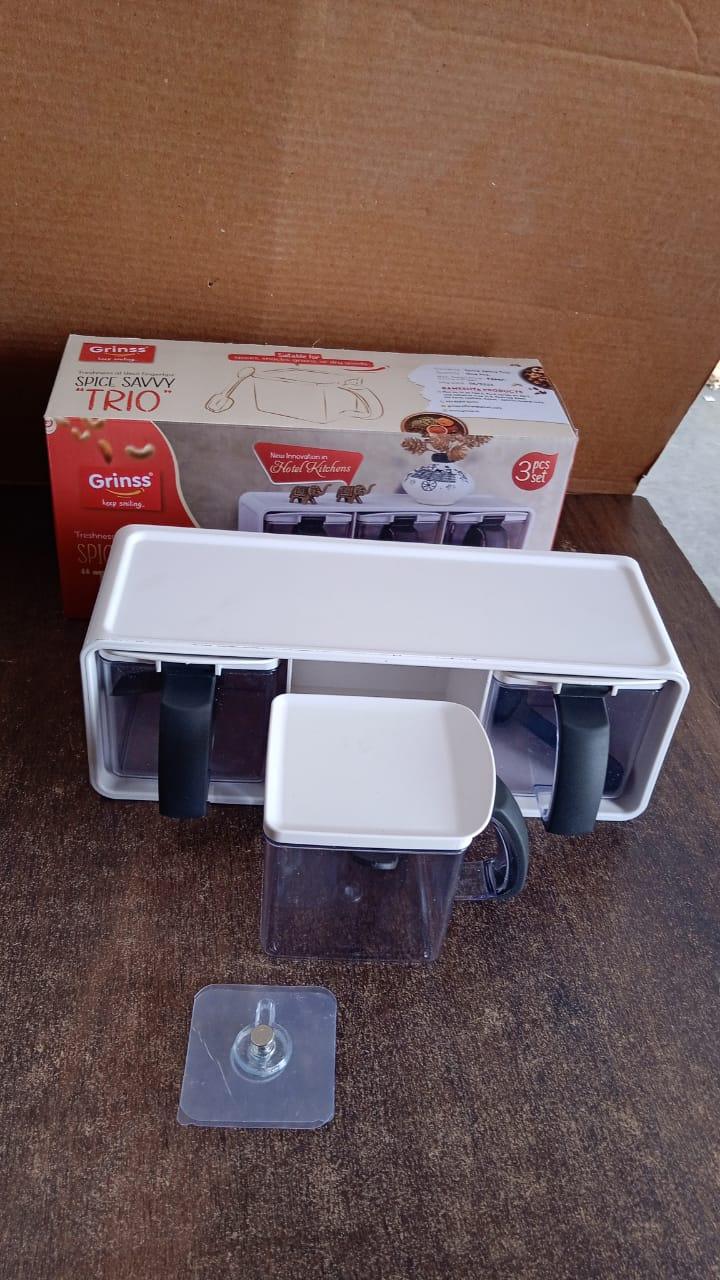 Grinss Modular Spice Storage Box Set (3 Pc) - warehousetech13