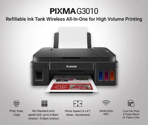 Canon Pixma G3010 All-in-One Wireless Ink Tank Colour Printer - warehousetech13