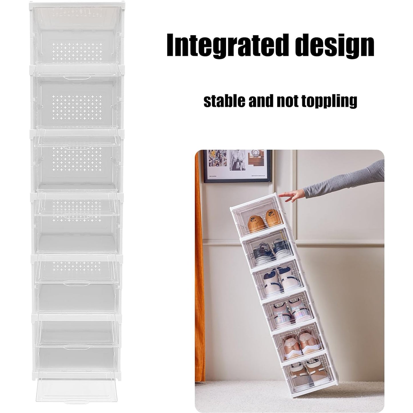Stackable Multifunctional Storage For Clothes Foldable Drawer Shelf Basket Utility Cart Rack Storage Organizer Cart For Kitchen Pantry Closet Bedroom Bathroom Laundry (6 Layer 1 Pc) - warehousetech13