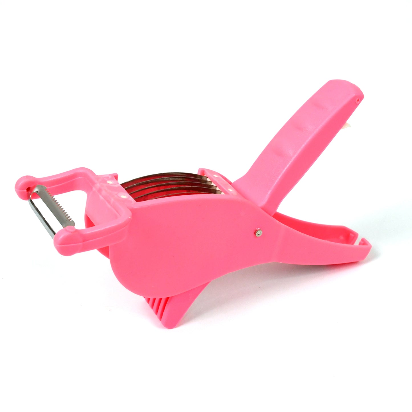 Plastic 2 In 1 Vegetable Fruit Multi Cutter 5 Blade Vegetable Cutter With Peeler (1 Pc Multicolor) - warehousetech13