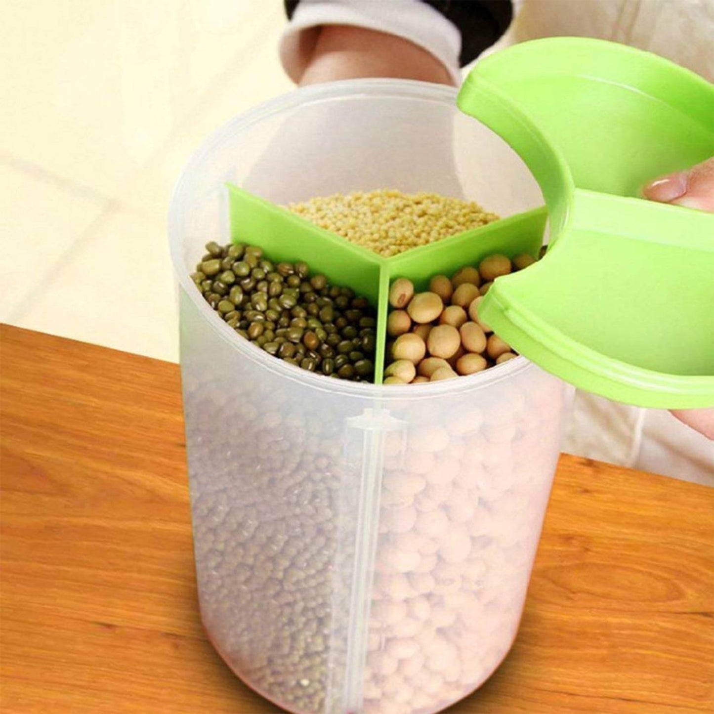 0618b 3 In 1 Transparent Air Tight Storage Dispenser Container (With Color Box) - warehousetech13