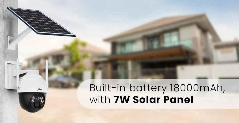 Godrej Ace Pro Green 4MP IP66 PTZ Solar Sim CCTV Camera with 4G Support, Human Detection, 2 Way Talk, Works with Alexa & Battery Backup of 36 hrs - warehousetech13