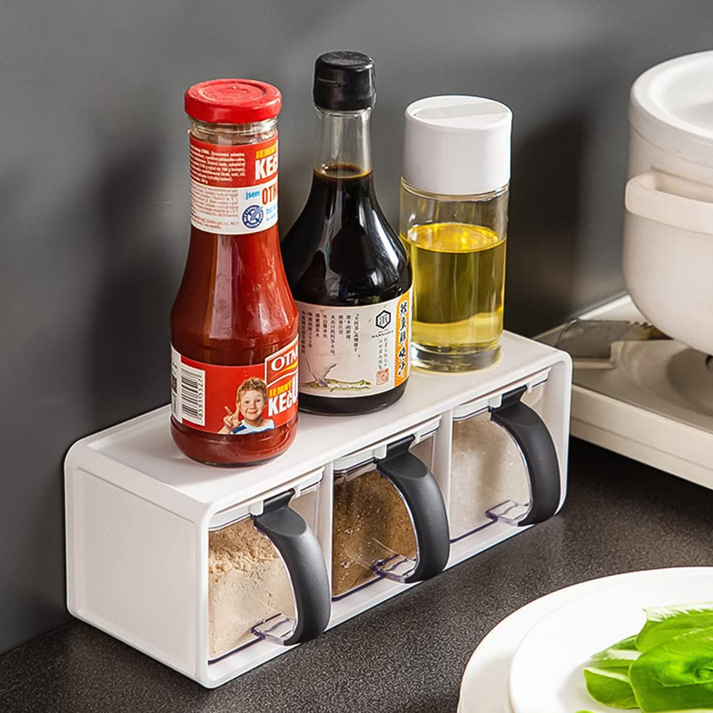 Grinss Modular Spice Storage Box Set (3 Pc) - warehousetech13