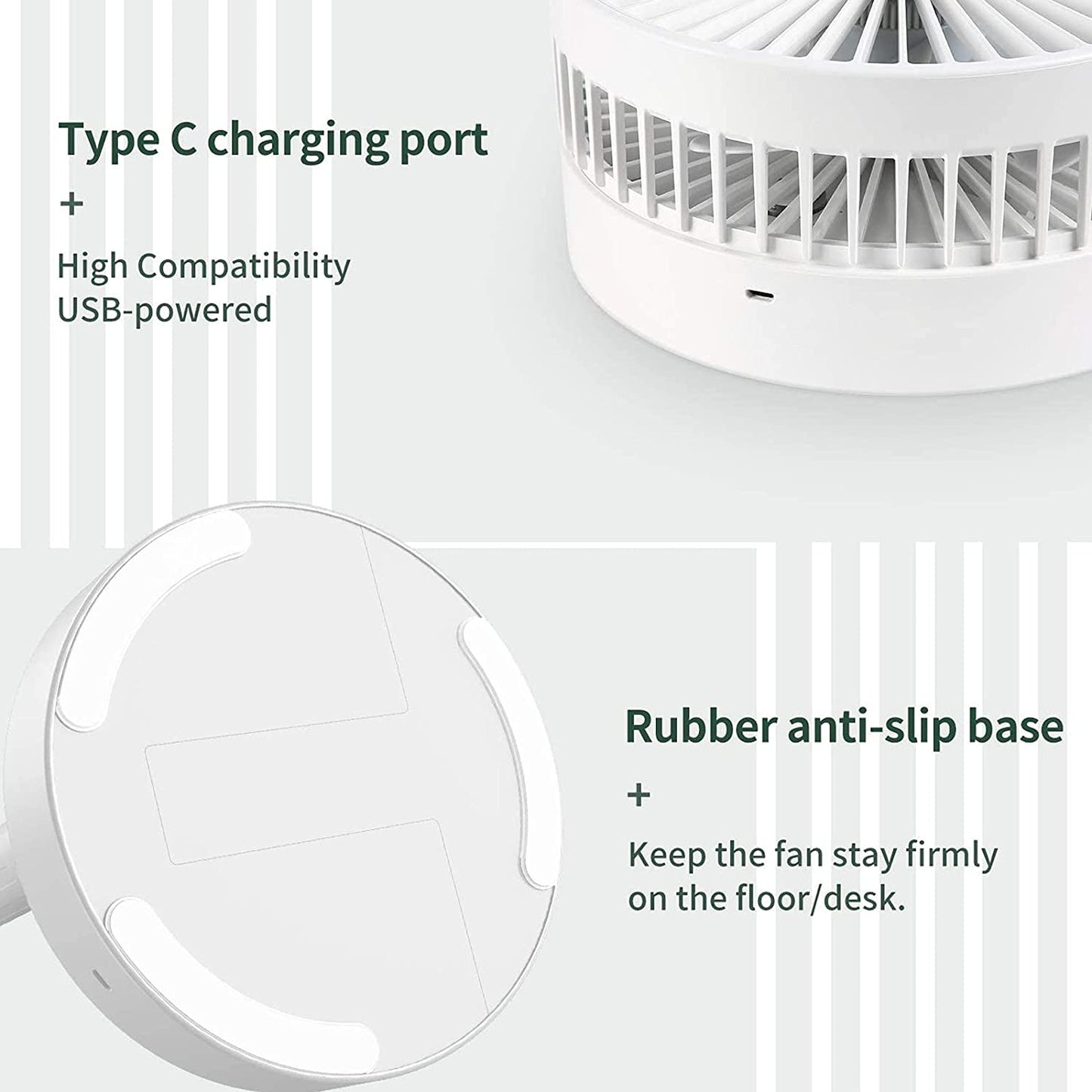 Telescopic Electric Desktop Fan Height Adjustable Foldable Portable For Travelcarry Silent Table Top Personal Fan For Bedside Office Table (Battery Not Include) - warehousetech13