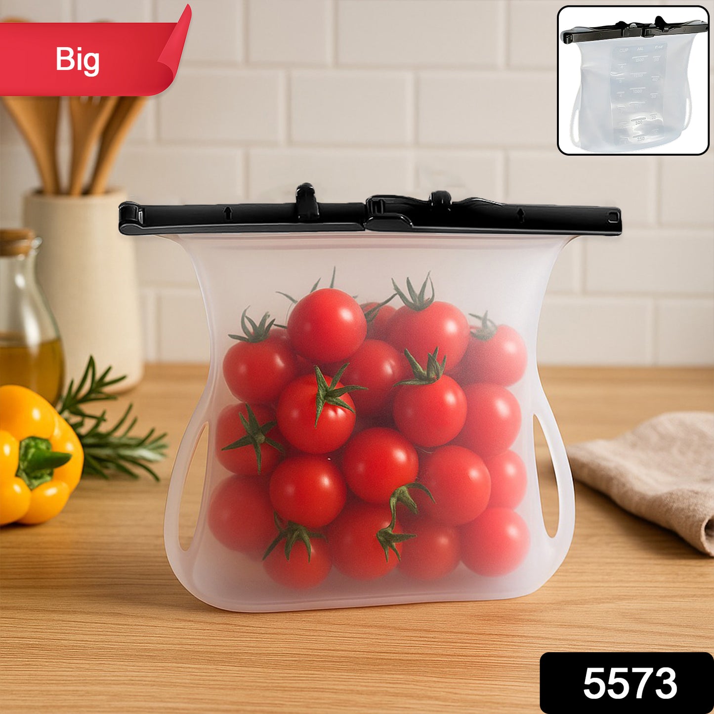 Reusable Silicone Food Storage Bag Set Leakproof Lock Reusable Flat Bottom Freezer Bags Sandwich Bags Silicone Food Grade Kids Snack Bags Bpa Free Microwave Dishwasher Safe (1 Pc) - warehousetech13