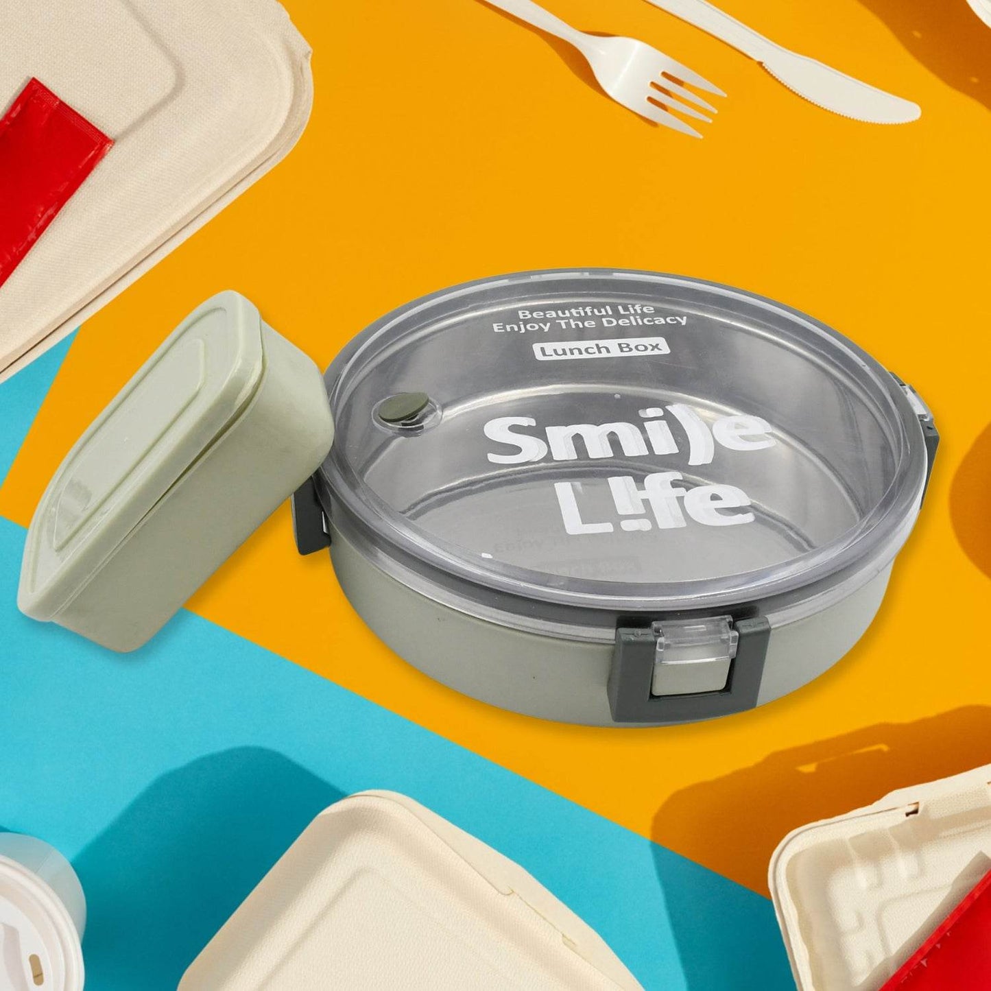 Miracle Stainless Steel Round Lunch Box - warehousetech13