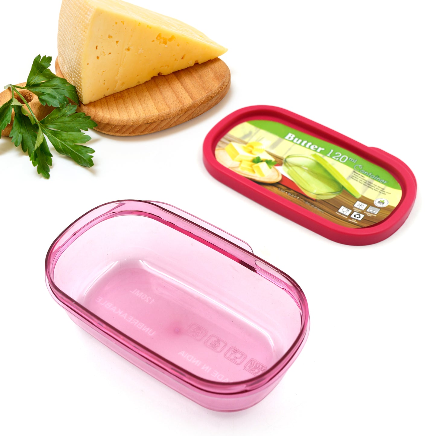 Butter Container Pp Butter Storage Box Easy To Take Portable Large Capacity For Kitchen For Home For Cheese For Butter (120 Ml) - warehousetech13