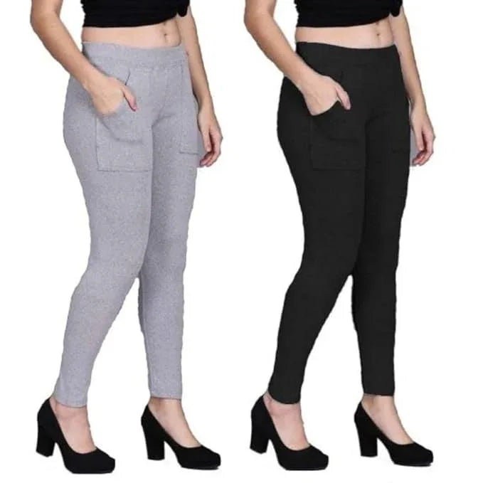 Trendy Womens Pocket Jeggings Combo 2 - warehousetech13