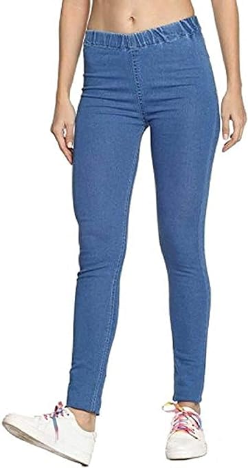 Classy Womens Blue Slim Fit Denim Stretchable Jeggings - warehousetech13