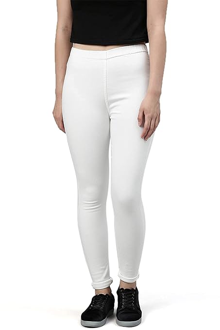 Classic White Womens Slim Fit Denim Stretchable Jeggings - warehousetech13
