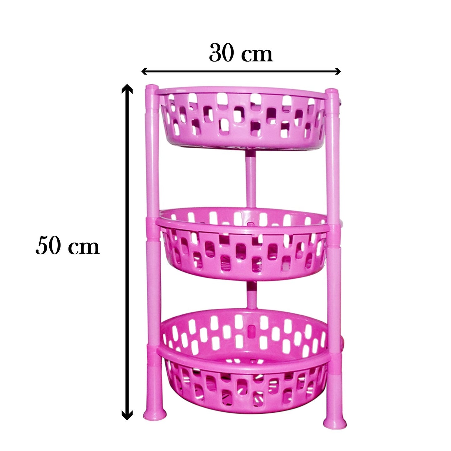 Round Multipurpose Plastic Storage Rack Organiser - warehousetech13