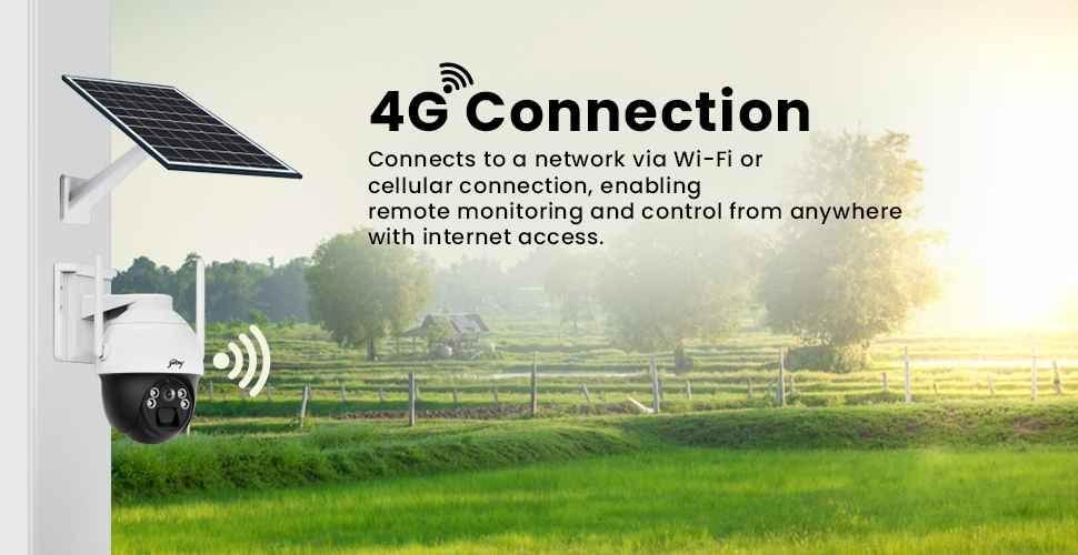 Godrej Ace Pro Green 4MP IP66 PTZ Solar Sim CCTV Camera with 4G Support, Human Detection, 2 Way Talk, Works with Alexa & Battery Backup of 36 hrs - warehousetech13