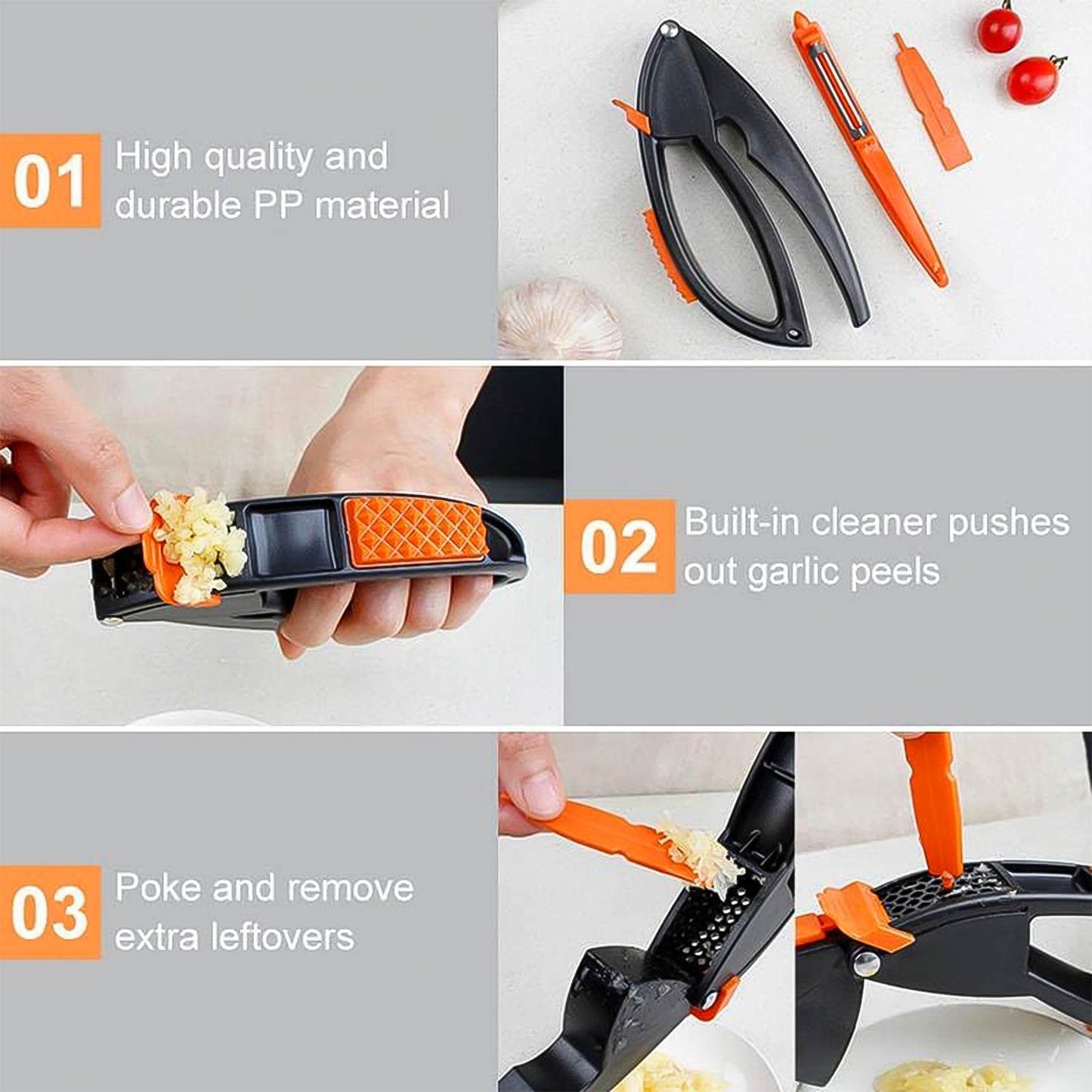 Multifunctional Garlic Press Garlic Mincing Crushing Tool (1 Pc) - warehousetech13