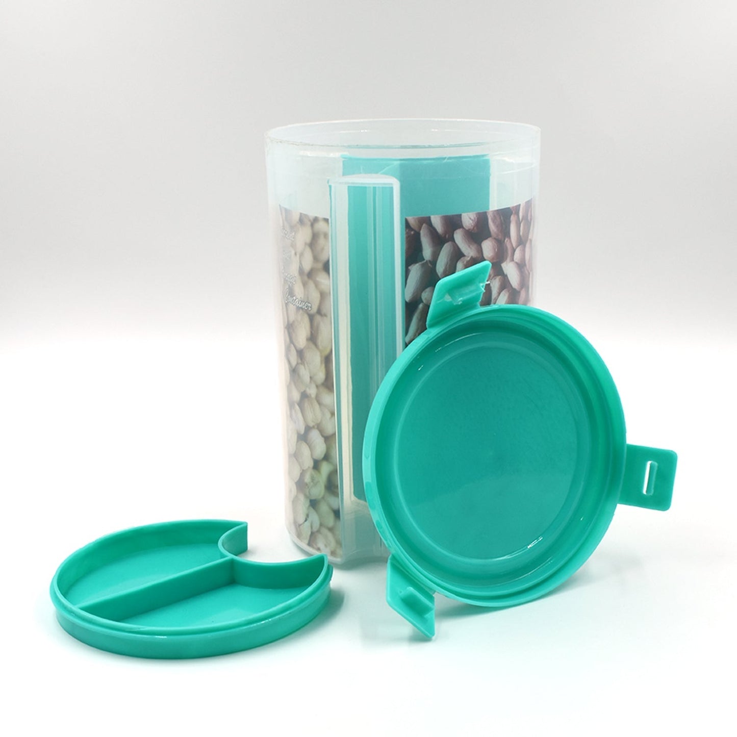 0618b 3 In 1 Transparent Air Tight Storage Dispenser Container (With Color Box) - warehousetech13