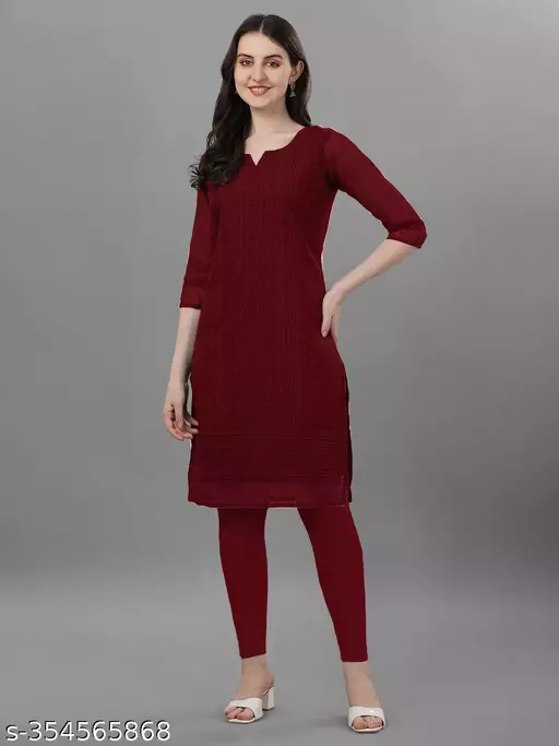 Classy Women Chikankari Kurti - warehousetech13