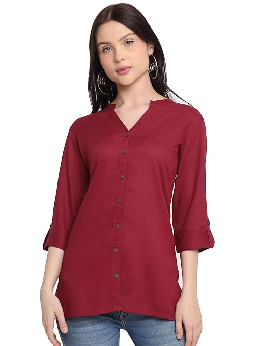 Women's Rayon Solid Top Kurti - warehousetech13