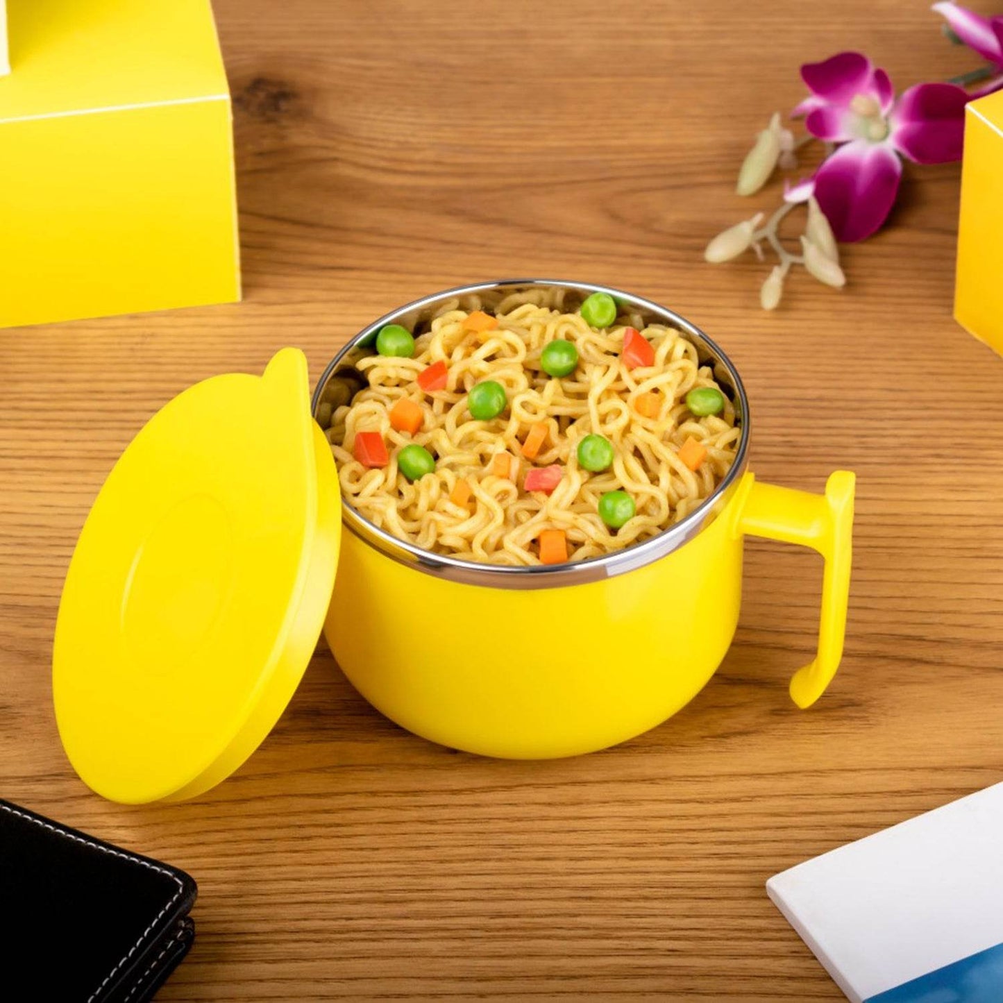 Multipurpose soup Bowl With Lid And Handle - warehousetech13