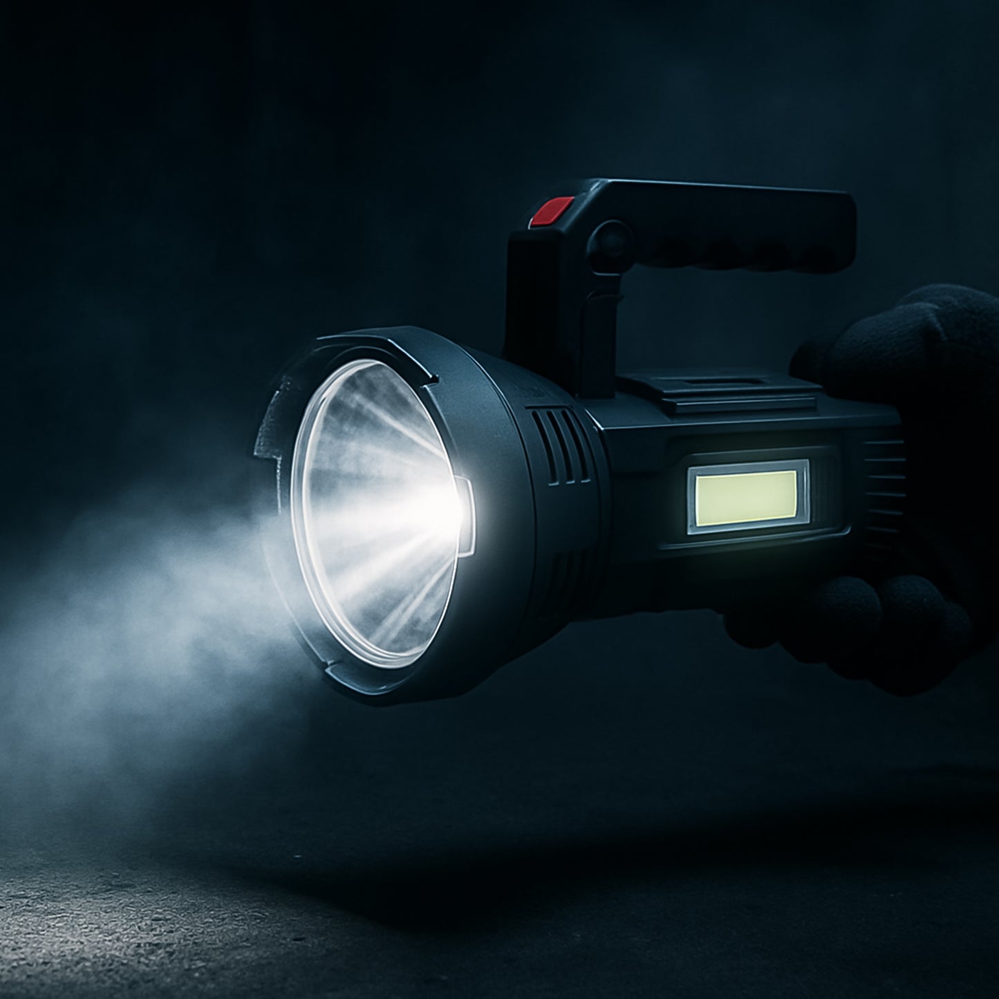Heavy-duty Rechargeable Usb Led Hand Torch With Cob Side Light (1 Pc) - warehousetech13